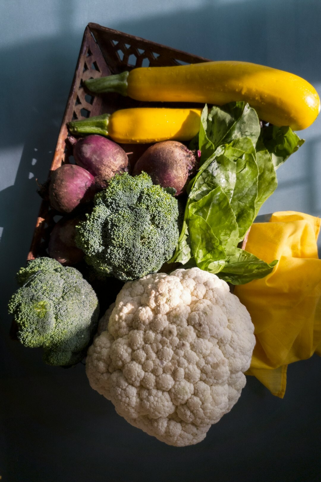 seasonal vegetables on table