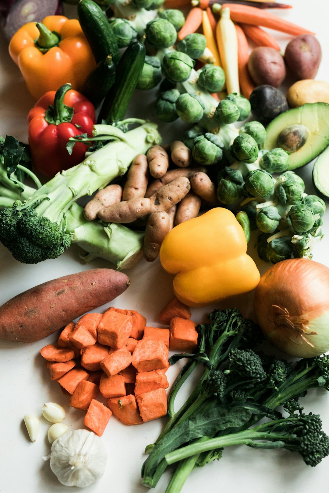 seasonal vegetables on table